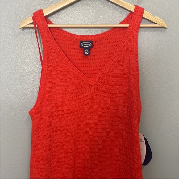 SCOOP NWT knit sweater tank maxi dress retro stripes size M - Picture 2 of 5